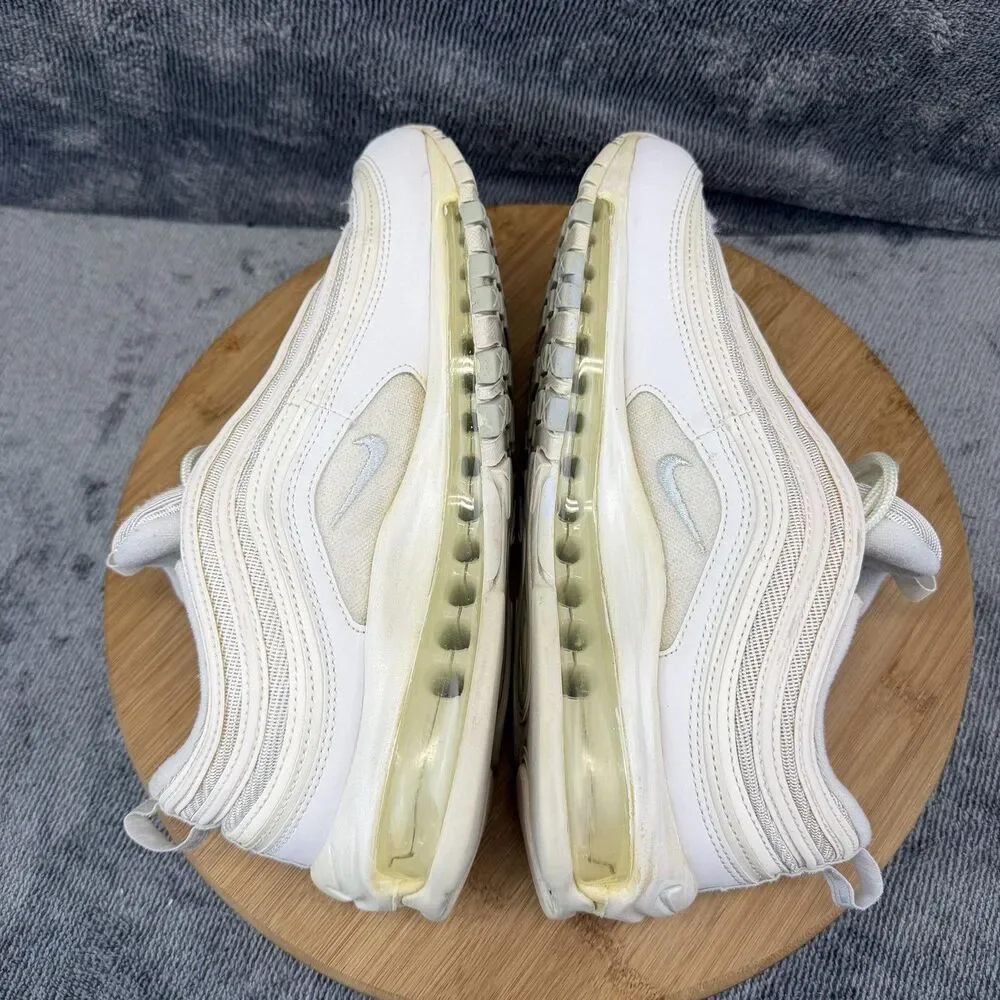 Nike Air Max 97 Shoes Womens Size 9.5 White Mesh Running Sneakers 921733-100